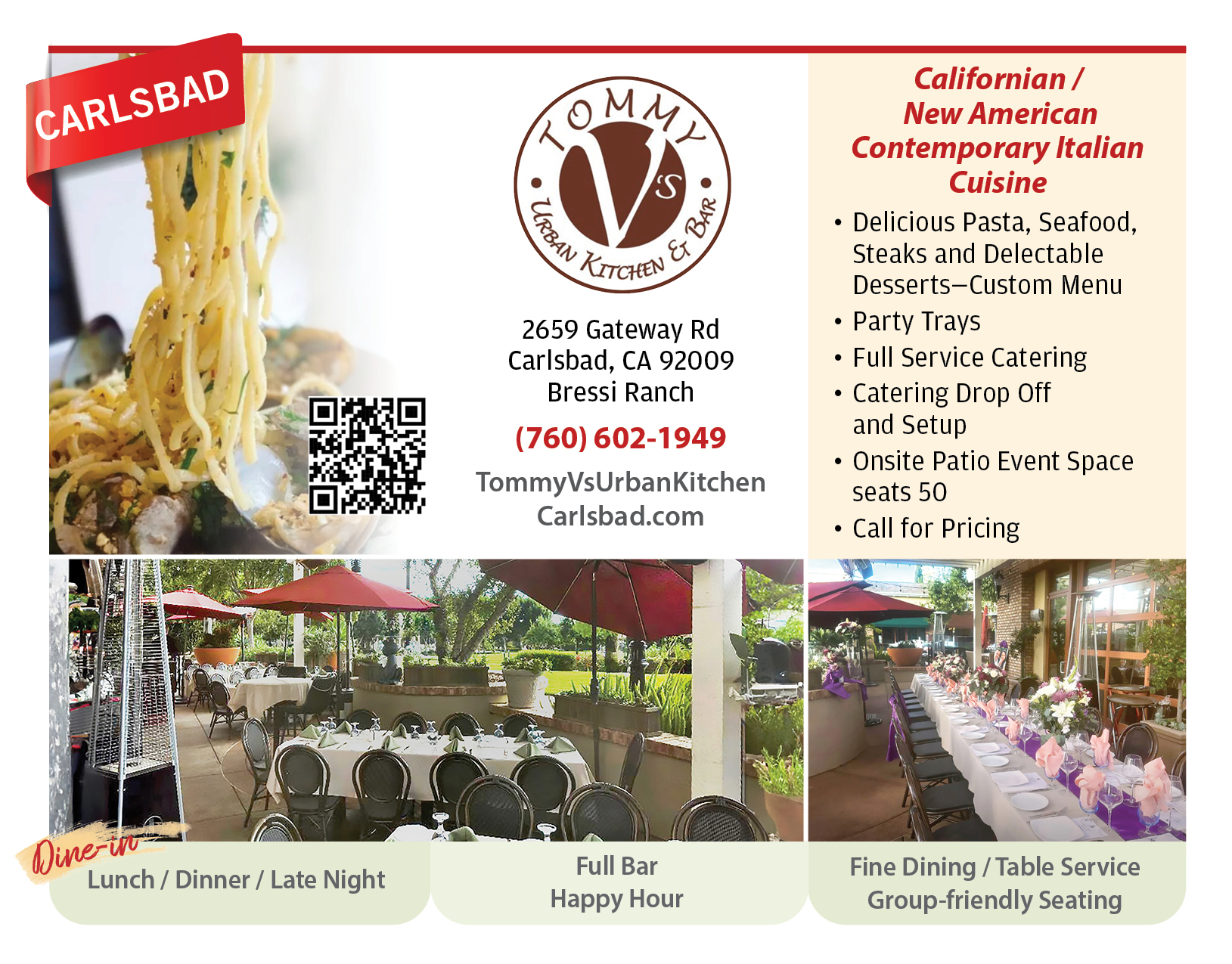 Tommy V's Urban Kitchen and bar